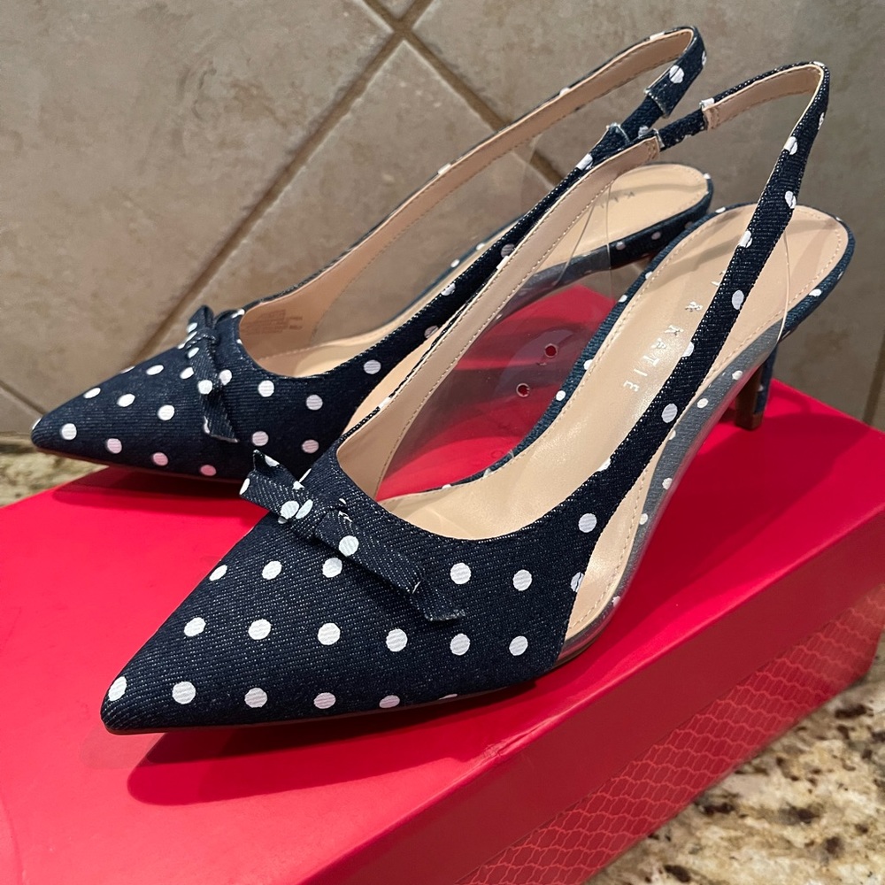 NIB Denim heels